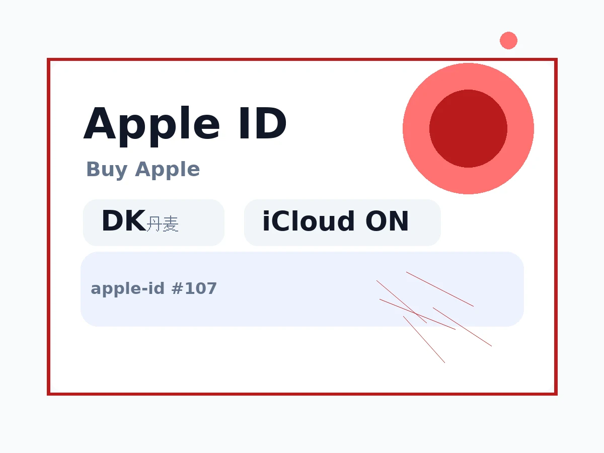 丹麦 苹果Apple ID (已开通iCloud 可下载APP) 语义商品图