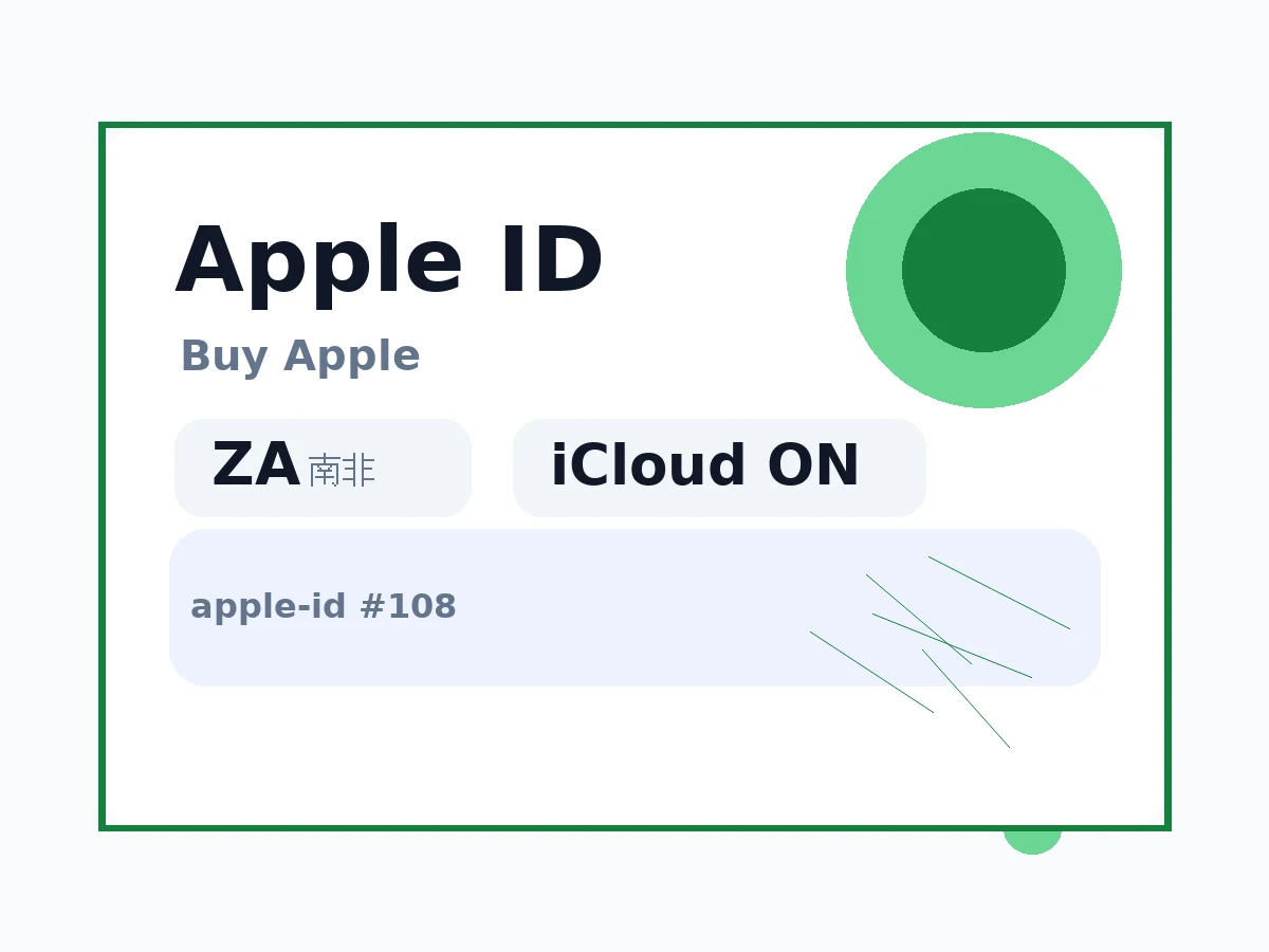 南非 苹果Apple ID (已开通iCloud 可下载APP) 语义商品图