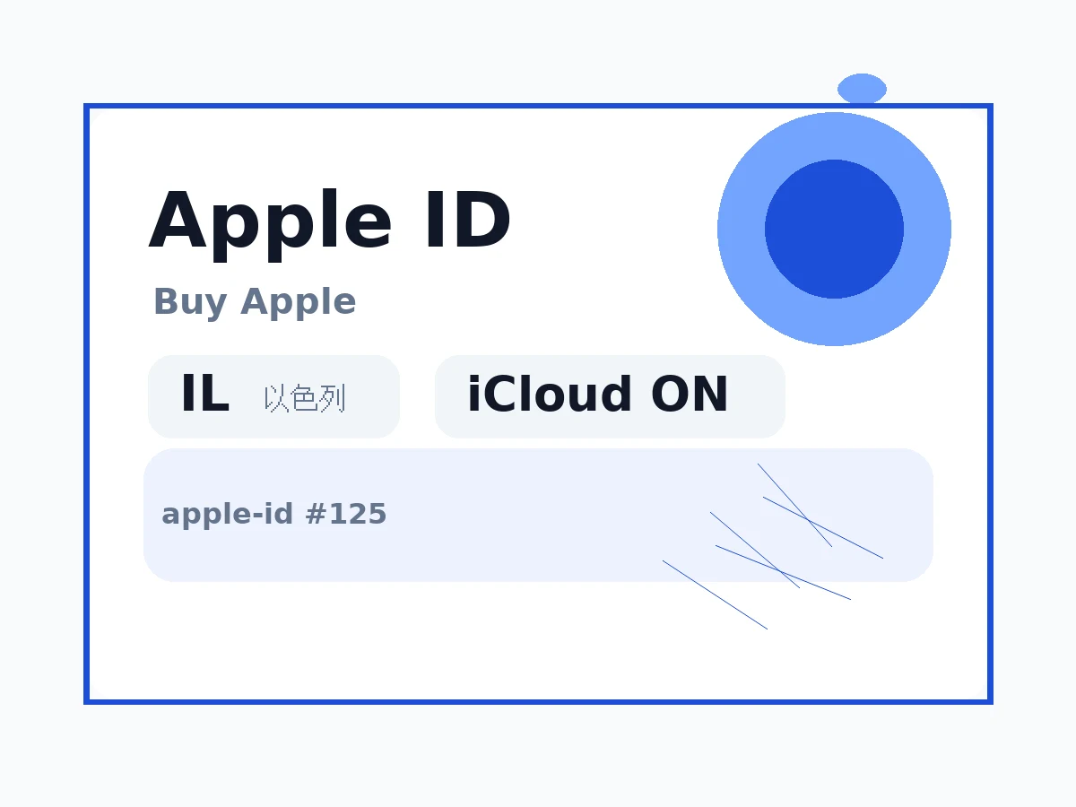 以色列 苹果Apple ID (已开通iCloud 可下载APP) 语义商品图