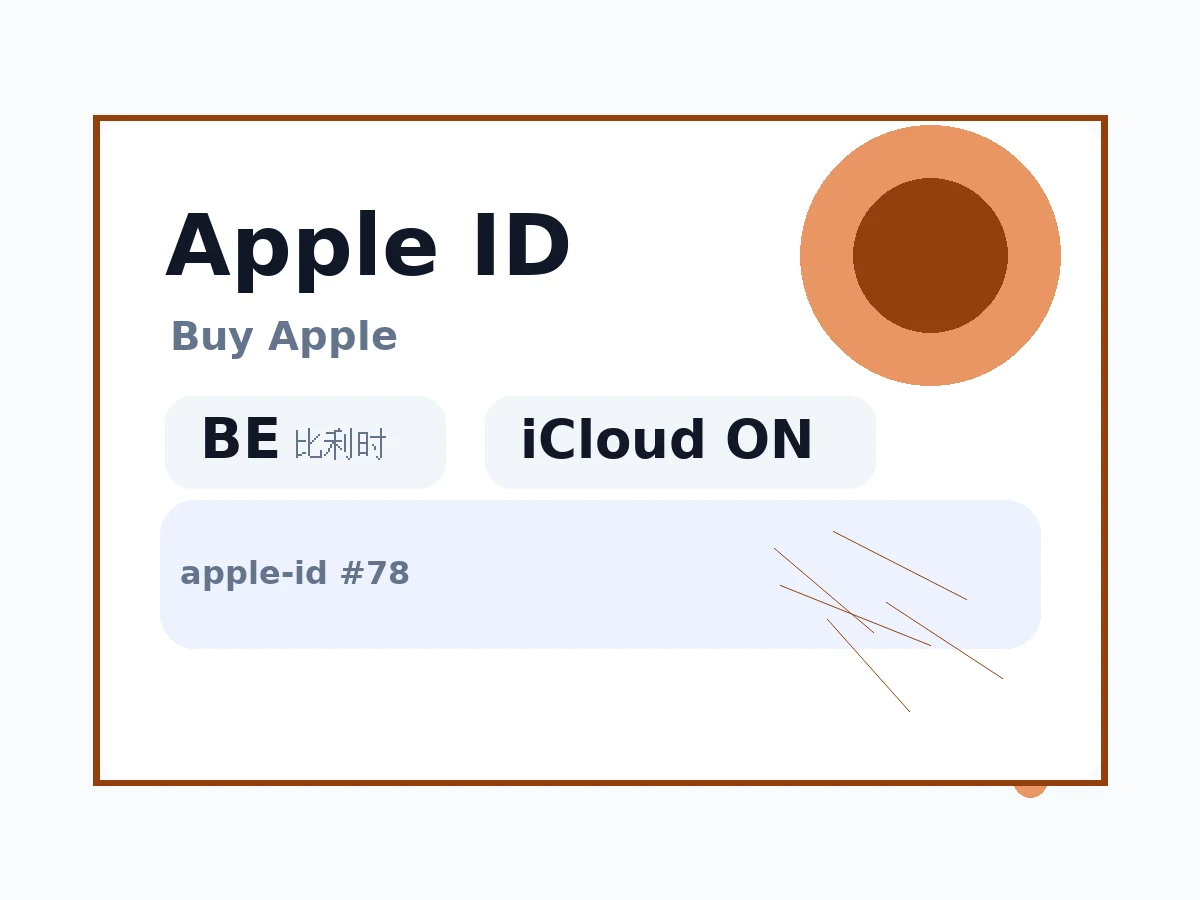 比利时 苹果Apple ID (已开通iCloud 可下载APP) 语义商品图
