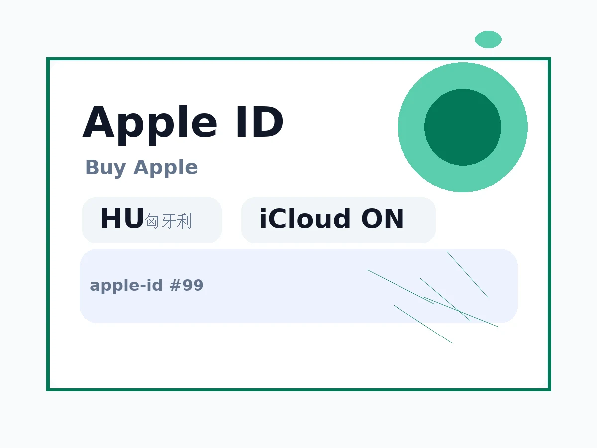 匈牙利 苹果Apple ID (已开通iCloud 可下载APP) 语义商品图