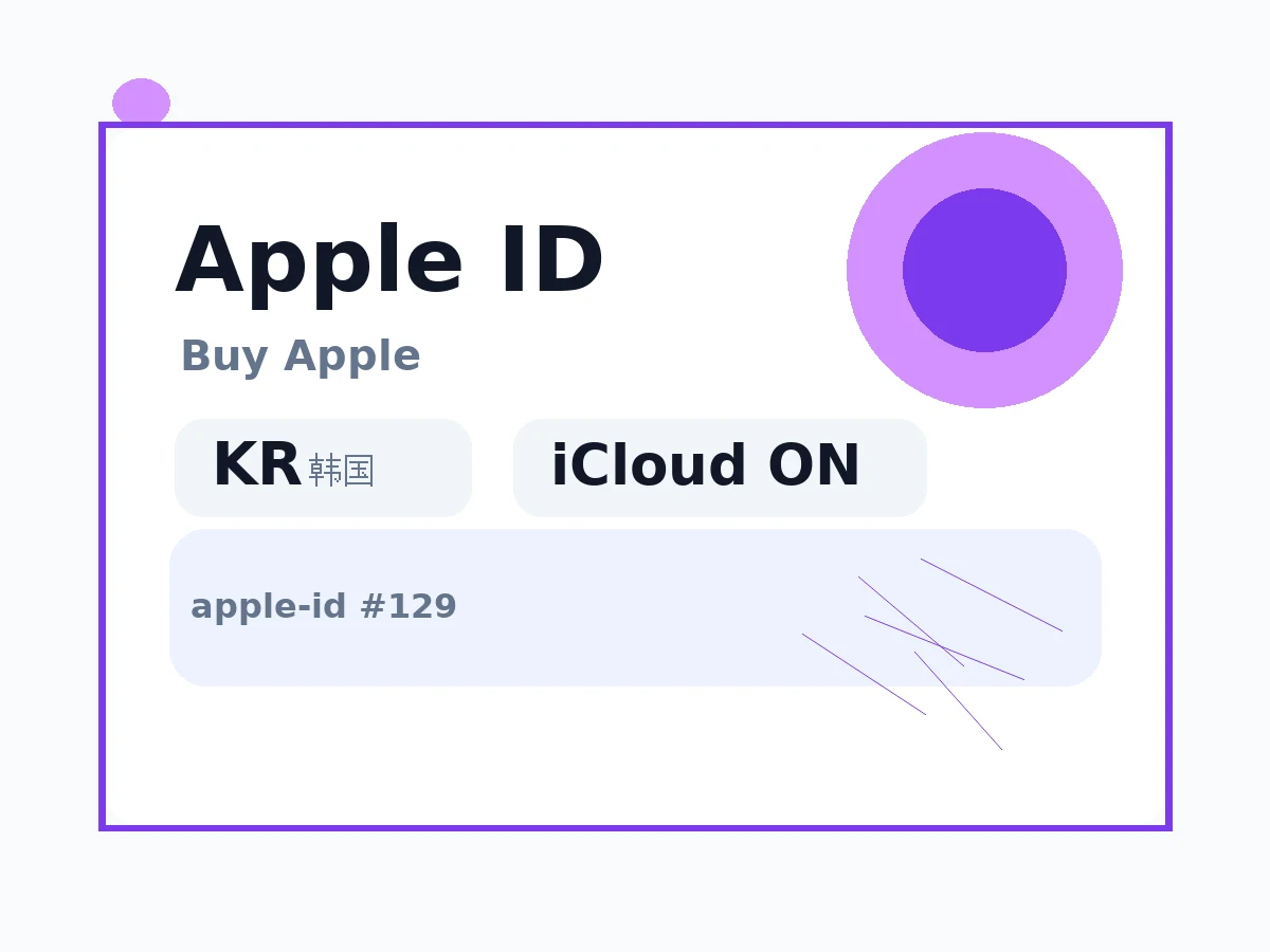 韩国苹果id 已过17+ 19+年龄认证【Korea AppleID】未激活iCloud 语义商品图