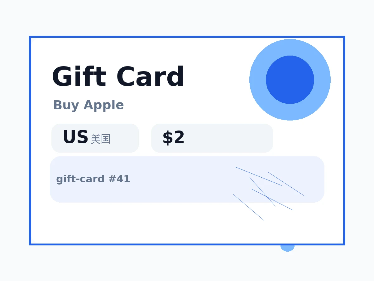 美国区 苹果App Store 2美金充值卡 礼品卡 语义商品图