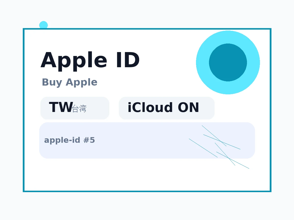 台湾苹果账号Apple ID outlook hotmail后缀[已开通iCloud] 语义商品图