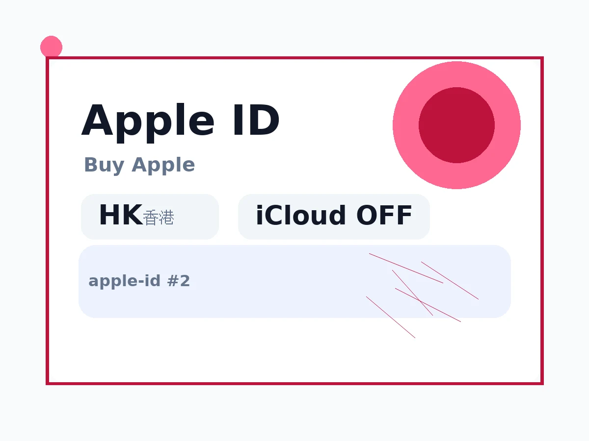 香港ID丨苹果apple ID(未开通iCloud 可下载APP) 语义商品图
