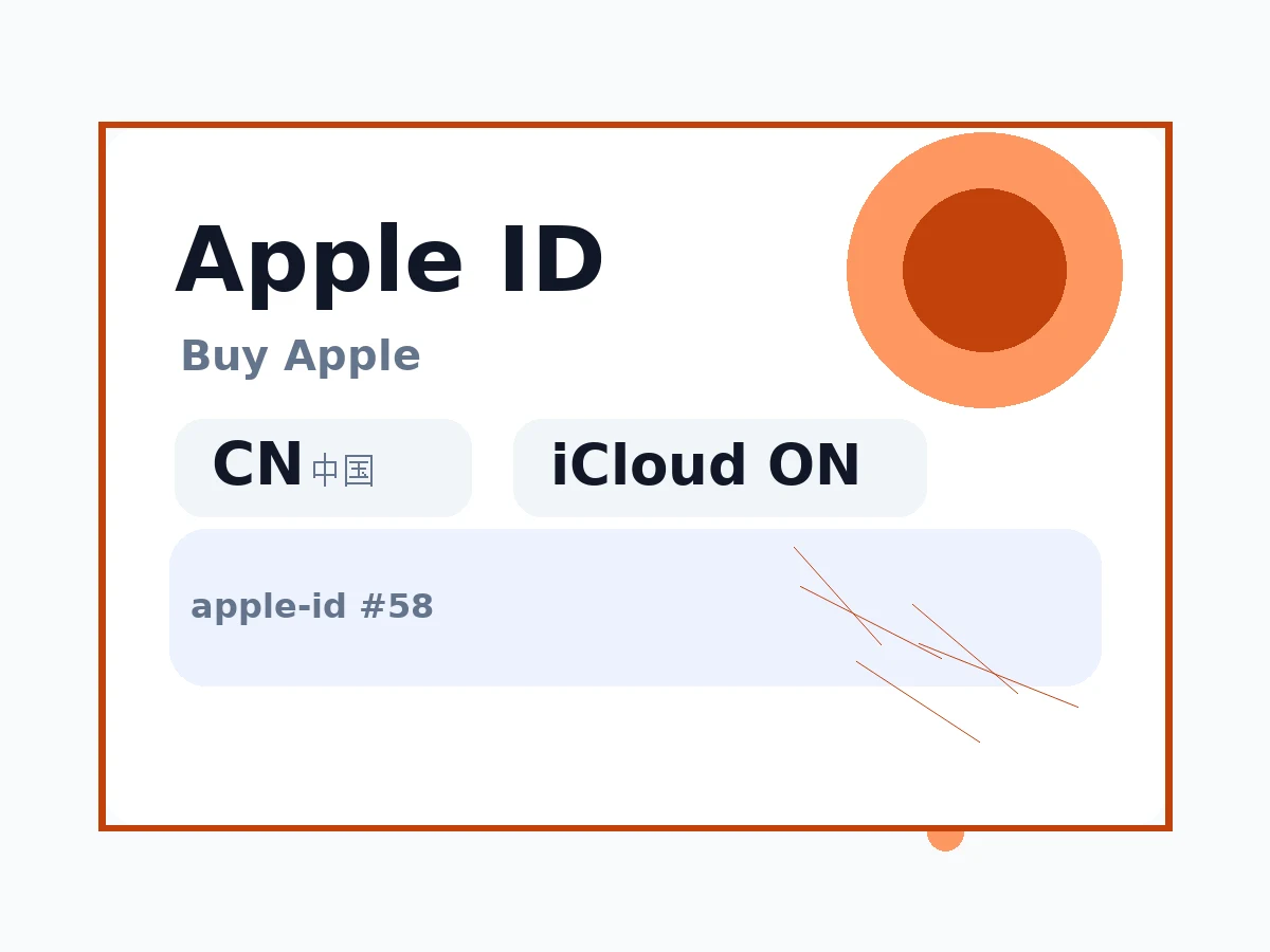 【人工】中国Apple ID 手动注册苹果账号 (已开通iCloud 可下载APP) 语义商品图